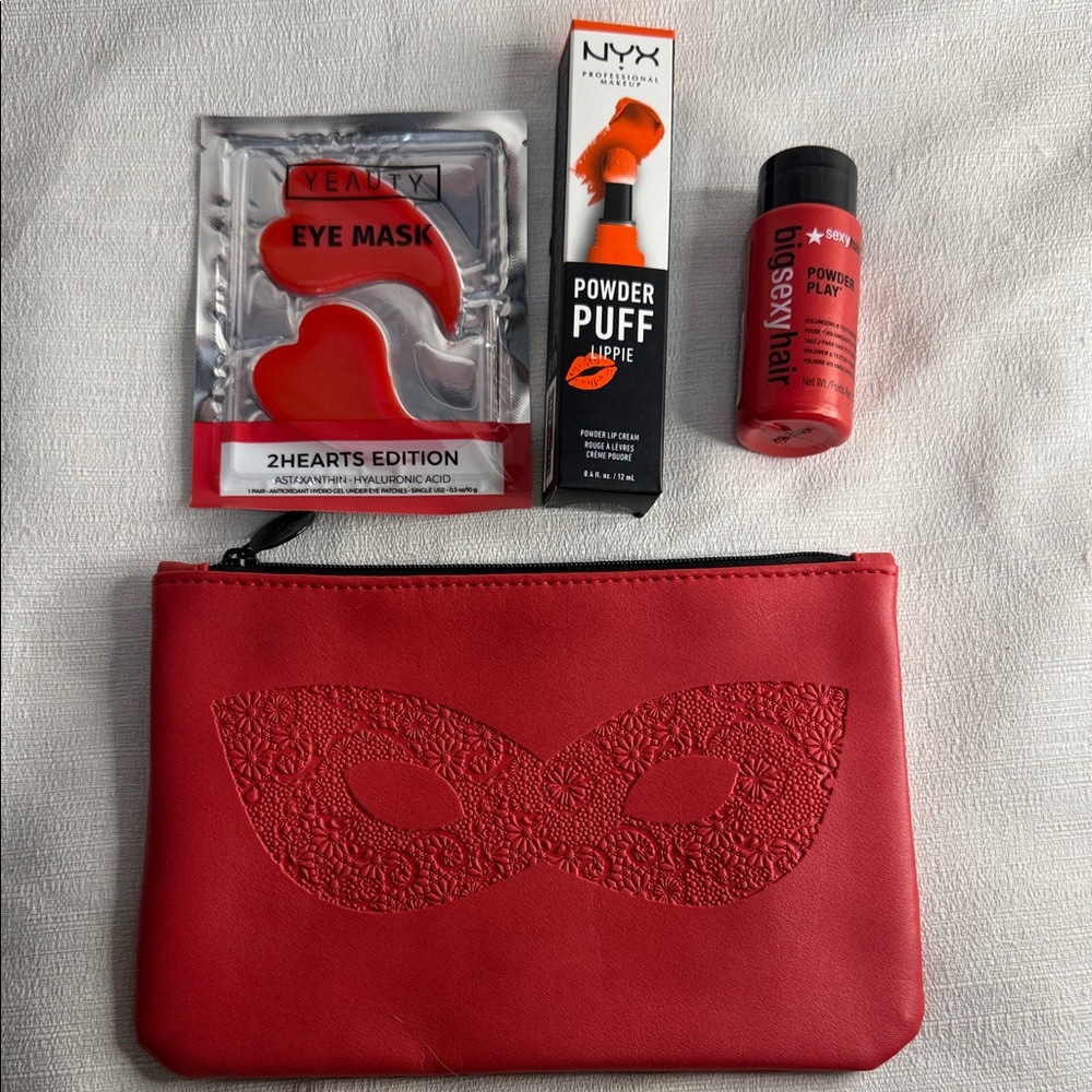Ipsy Red Mask Cosmetic Bundle